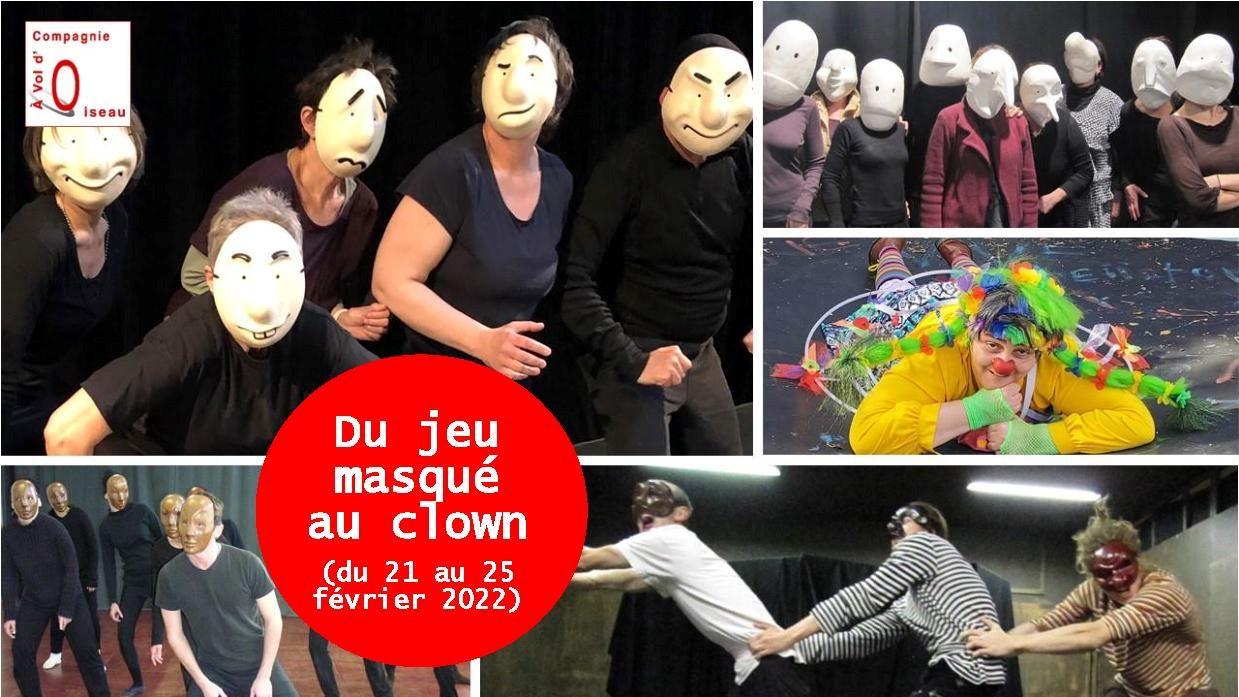 Stage de jeu masqué et clown 