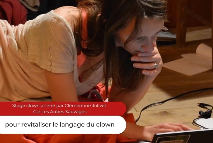 Stage pour revitaliser le langage du clown, avec Clémentine Jolivet, Cie Les Aubes Sauvages