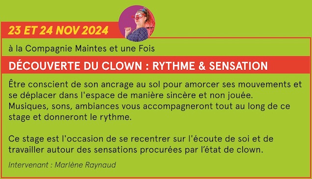 Clown découverte : Rythme et sensation