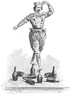 Le clown Jean Baptiste Auriol (?-1881). Source : circa (1830)