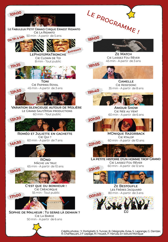 Programme Clownectif Aurillac 2025 Programme Clownectif Aurillac 2025